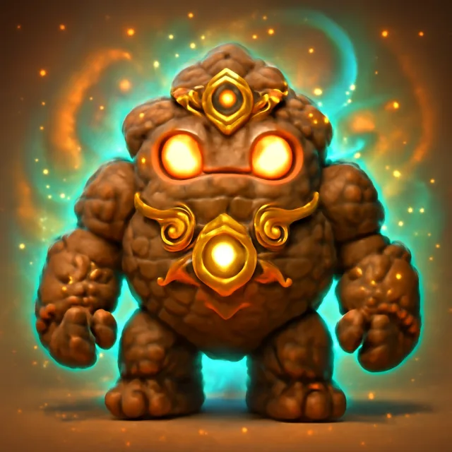 Golem King (Earth-element monster art)