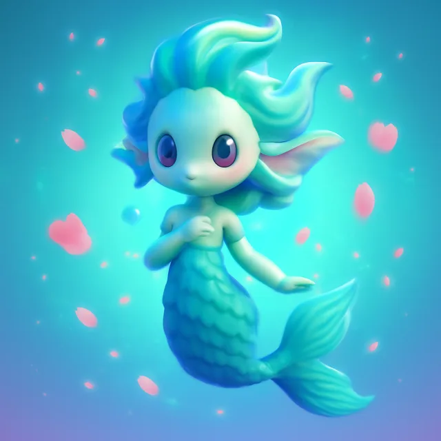 Mermaid King (Water-element monster art)